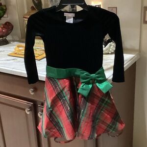 Bonnie Jean Black Dress with Red Accents